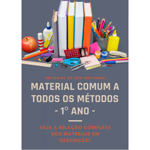 KIT MATERIAL INDIVIDUAL COMUM - 1º ANO