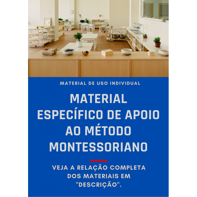 KIT MATERIAL INDIVIDUAL MONTESSORIANO - JARDIM 1